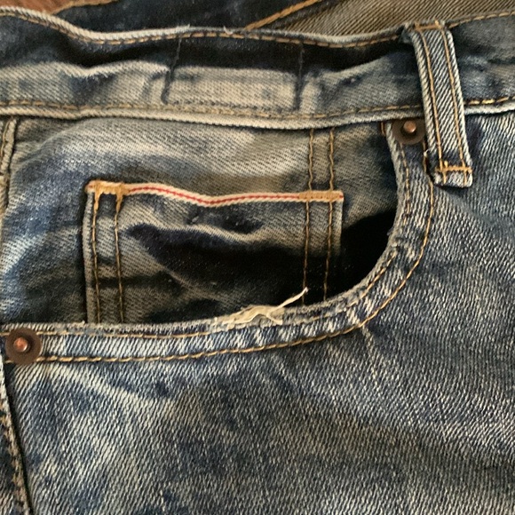 Todayful Japan Vintage Distressed Denim Light Wash Zip 5 Pocket - Picture 6 of 16